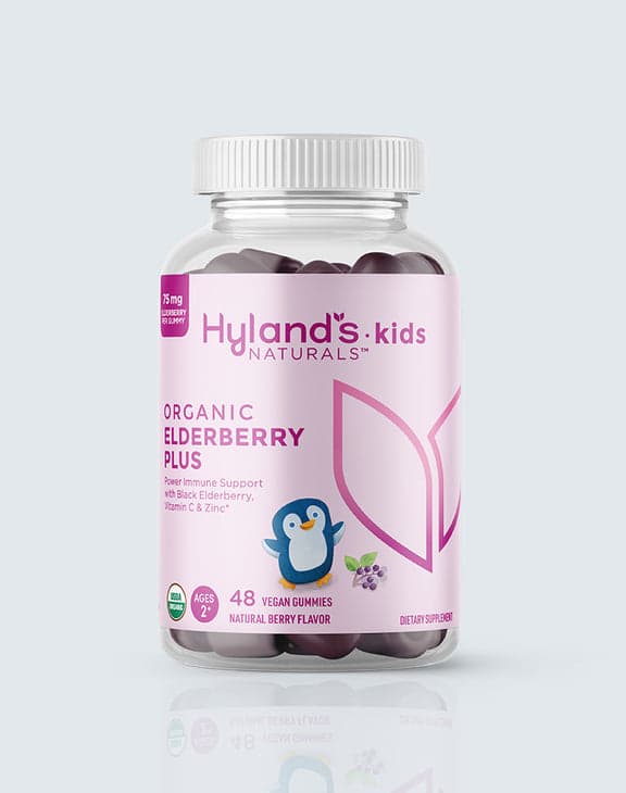 Hyland'S Naturals Kids Organic Elderberry Plus 48 Vegan Gummies Natural Berry Flavor