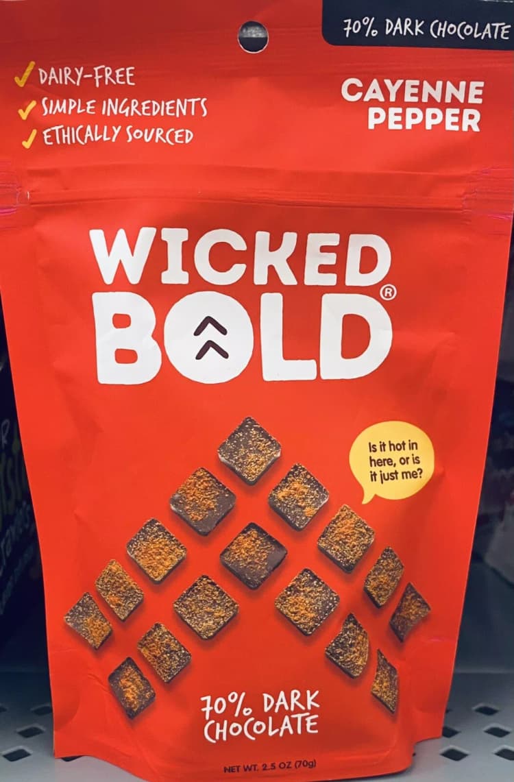 Wicked Bold 70% Dark Chocolate Cayenne Pepper Cubes