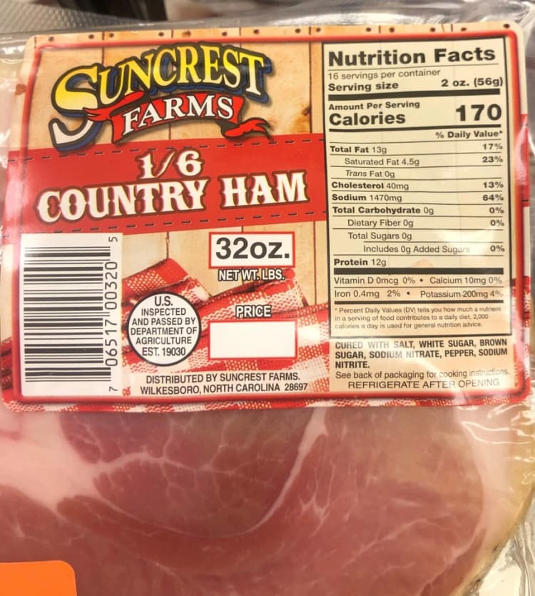 Suncrest Farm 1/6Th Cntry Ham