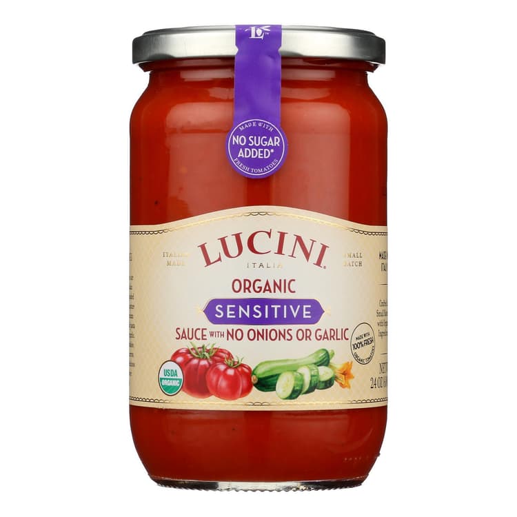 Lucini Italia Organic Sensitive Sauce With No Onions Or Garlic