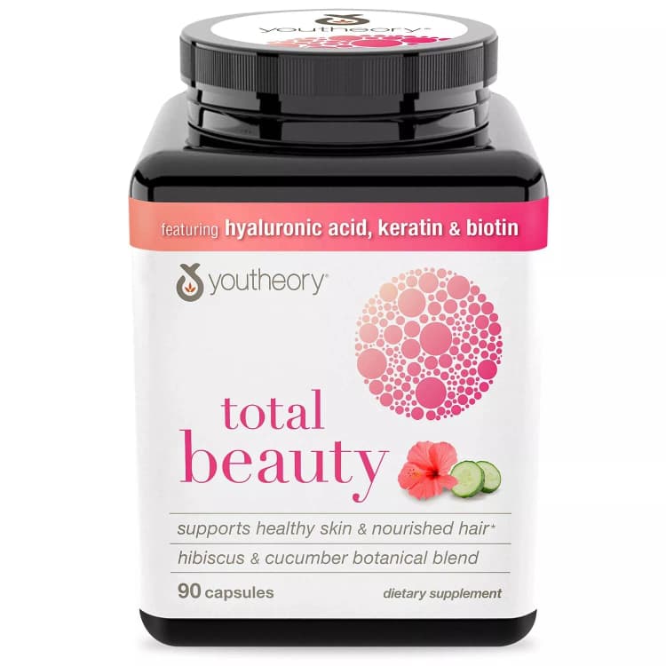 Youtheory Total Beauty Dietary Supplement 90 Capsules
