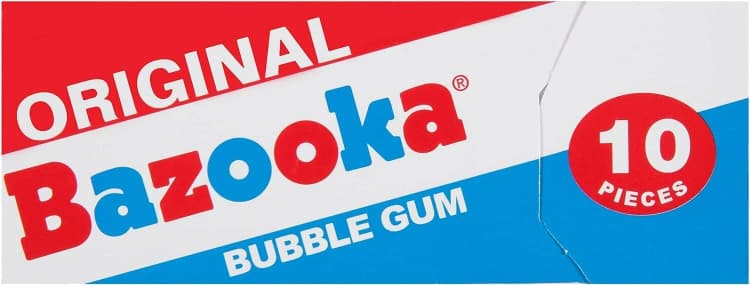 Bazooka Bubble Gum, Original & Blue Razz