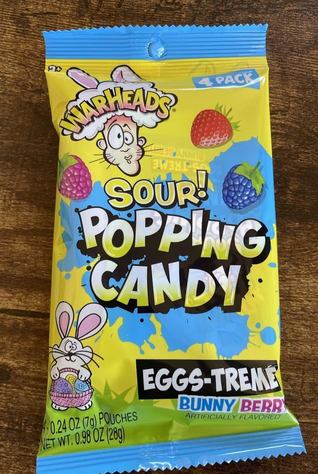 Warheads Sour Popping Candy Eggs-Treme Bunny Berry