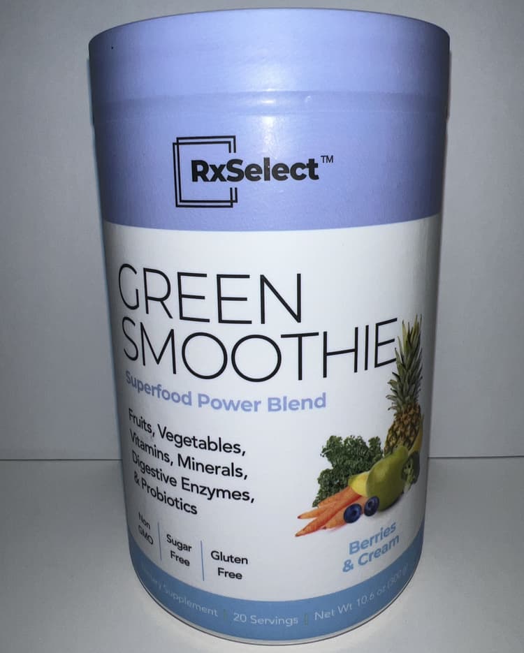 Rxselect Berries & Cream Flavor Green Smoothie Superfood Power Blend