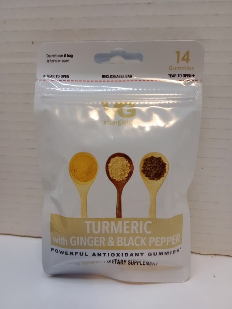 Vita Globe Turmeric With Ginger & Black Pepper Powerful Antioxidant Gummies