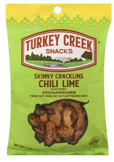 Turkey Creek Snacks Skinny Cracklins Chili Lime Chicharrones