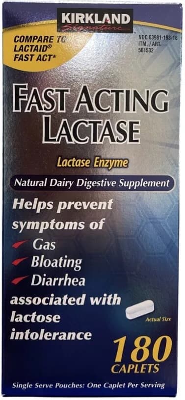 Kirkland Signature Fast Acting Lactase Enzyme