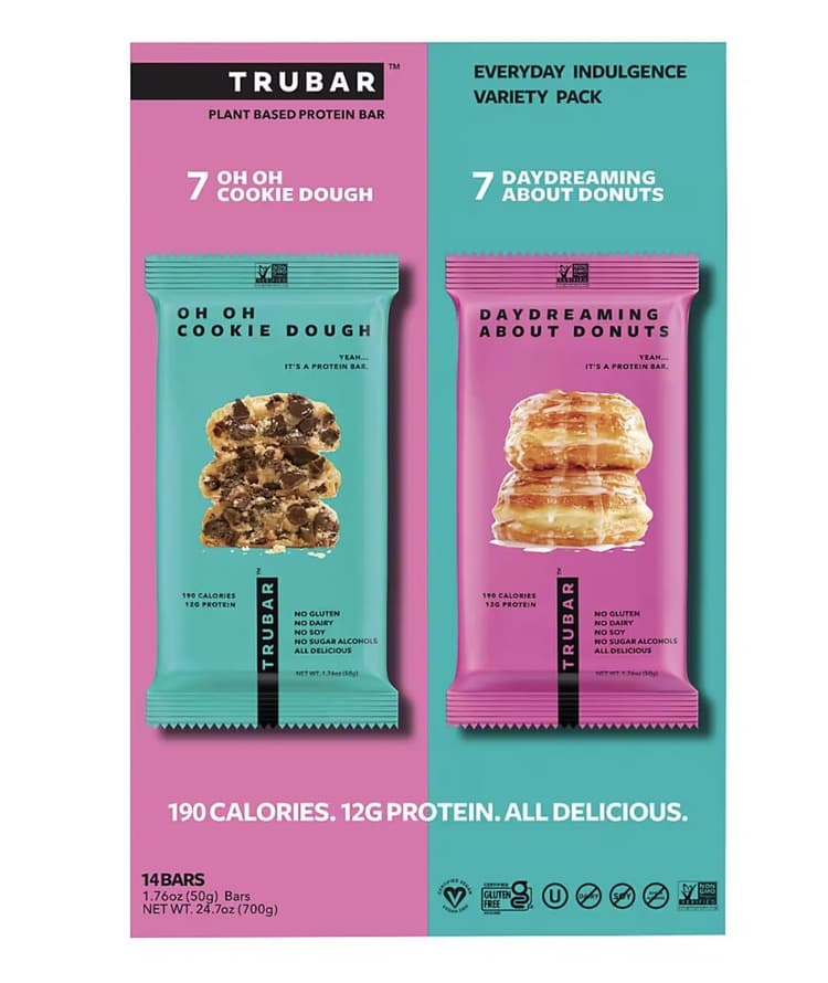 Trubar Plant Based Protein Bar Variety