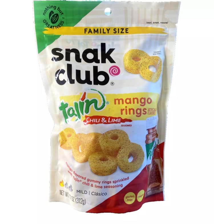 Snak Club Tajin Mango Rings Chili & Lime, Family Size