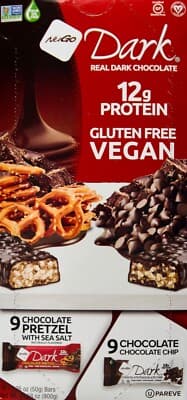 Nugo Dark Variety Pack Chocolate Chocolate Chip And Chocolate Pretzel With Sea Salt