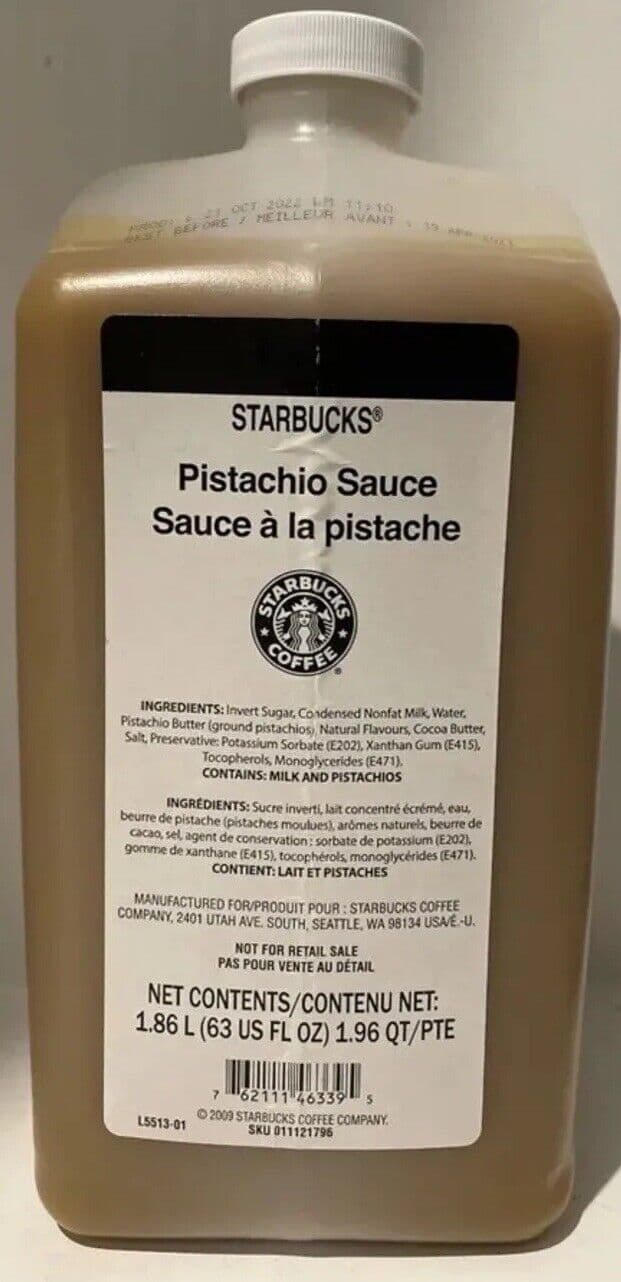 Starbucks Coffee Pistachio Sauce