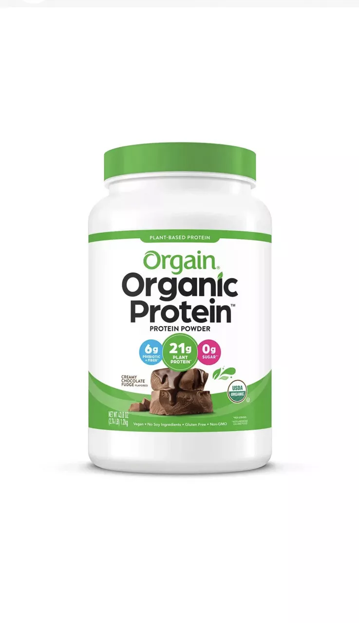 Orgain Organic Plant-Based Protein Powder Creamy Chocolate Fudge