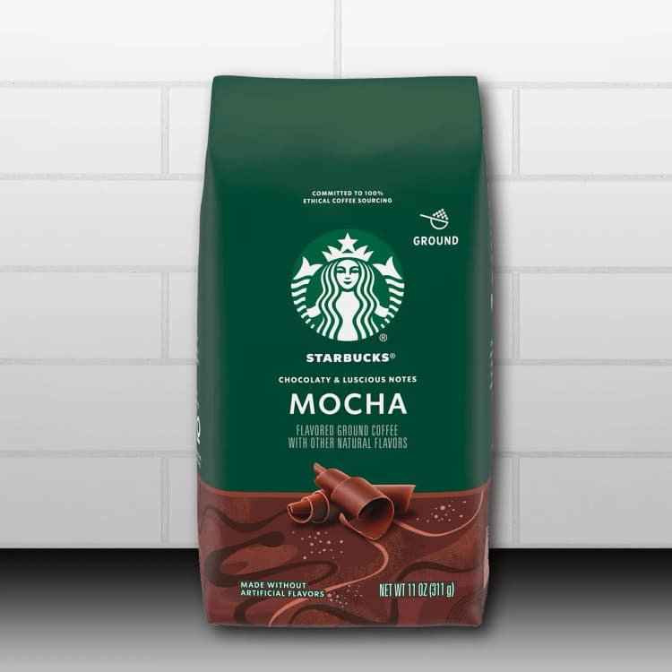 Starbucks No Artificial Flavors 100% Arabica Mocha Flavored Ground Coffee Bag