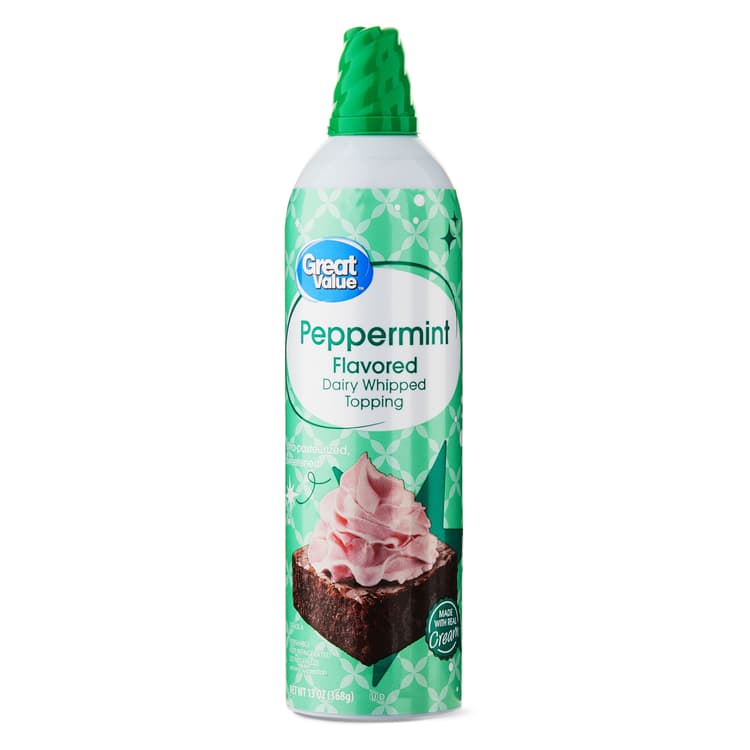 Great Value Peppermint Flavored Dairy Whipped Topping