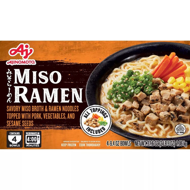 Ajinomoto Miso Ramen, 4 Bowls