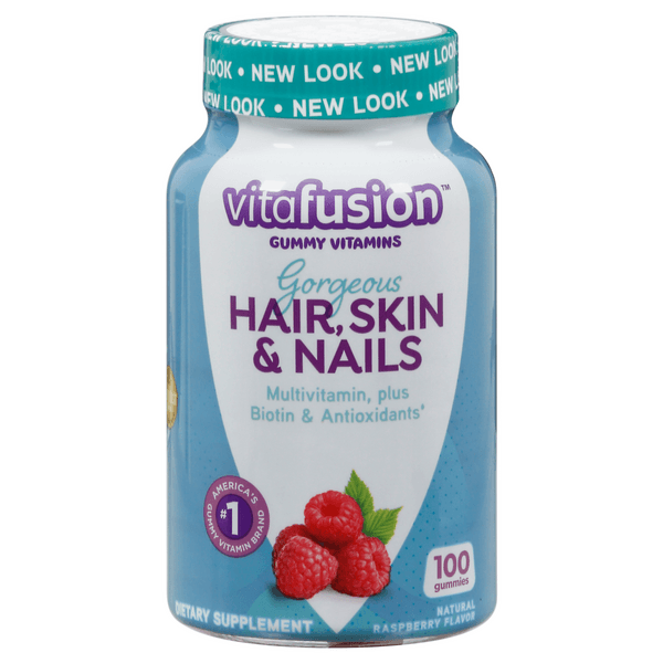 Vitafusion Gorgeous Multivitamin For Hair, Skin & Nails Raspberry Gummies