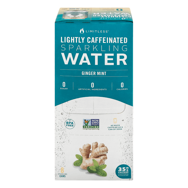 Limitless Lightly Caffeinated Sparkling Water Ginger Mint