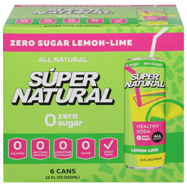 Supernatural Zero Sugar Lemon Lime Soda