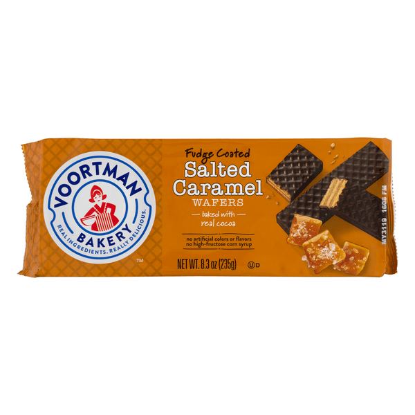 Voortman Wafers Fudge Coated Salted Caramel