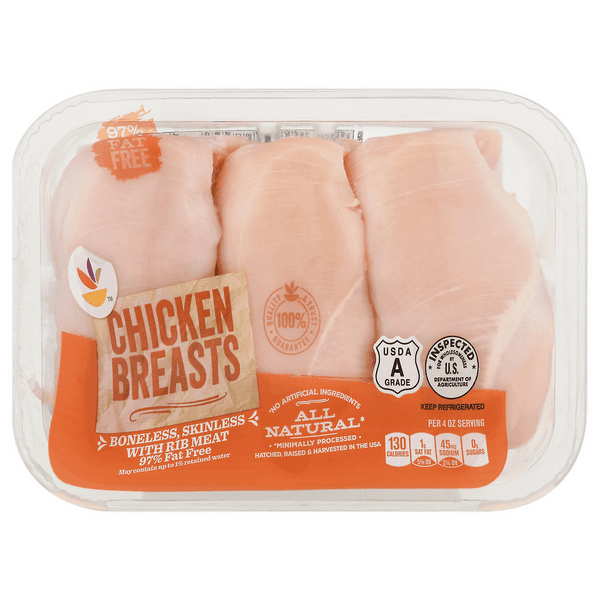 Our Brand Boneless Skinless Chicken Breasts With Rib Meat - Fresh