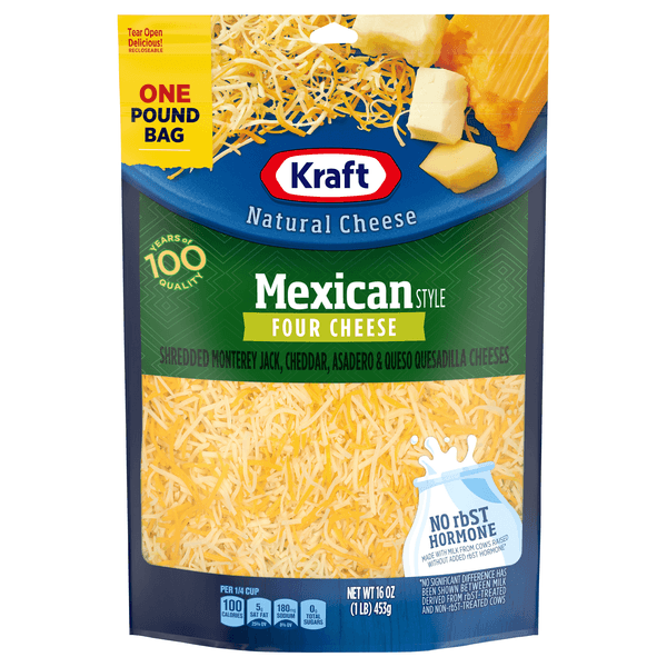 Kraft Mexican Style Four Cheese Shredded