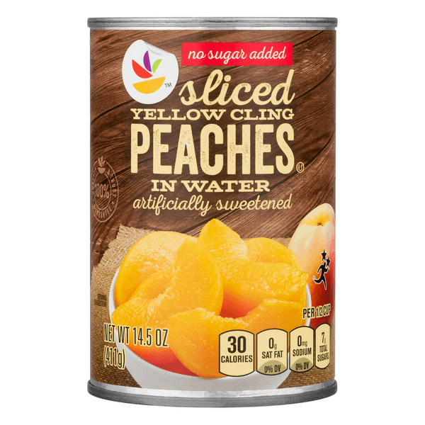 Stop & Shop Peaches Yellow Cling Sliced In Water Artificially Sweetened