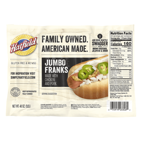 Hatfield Jumbo Franks