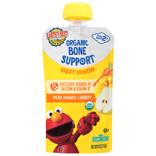 Earth'S Best 2Nd Food Bone Support Yogurt Smoothie Pear Mango Carrot