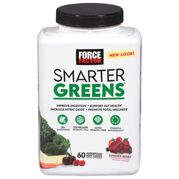Force Factor Smarter Greens Soft Chews Summer Berry