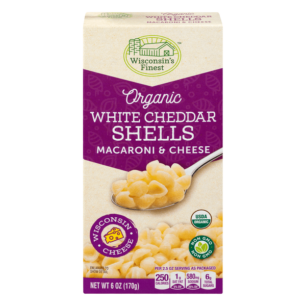 Wisconsin'S Finest White Cheddar Shells Macaroni & Cheese Organic