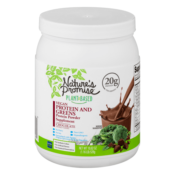 Nature'S Promise Plant-Based Protein And Greens Protein Powder Chocolate
