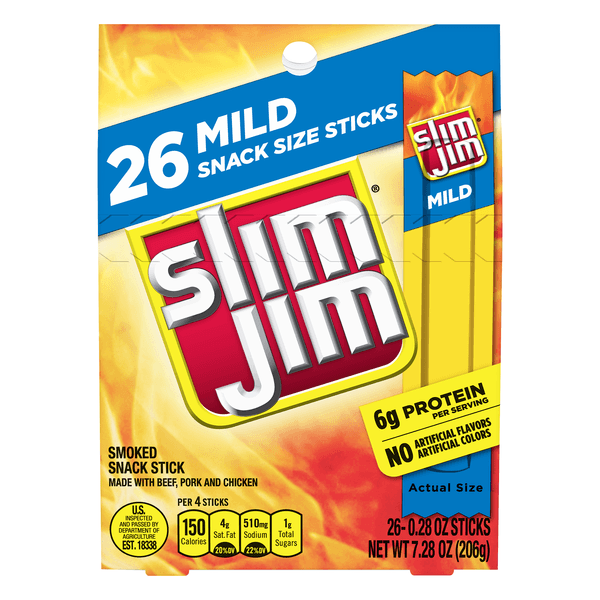 Slim Jim Smoked Snack Sticks Mild