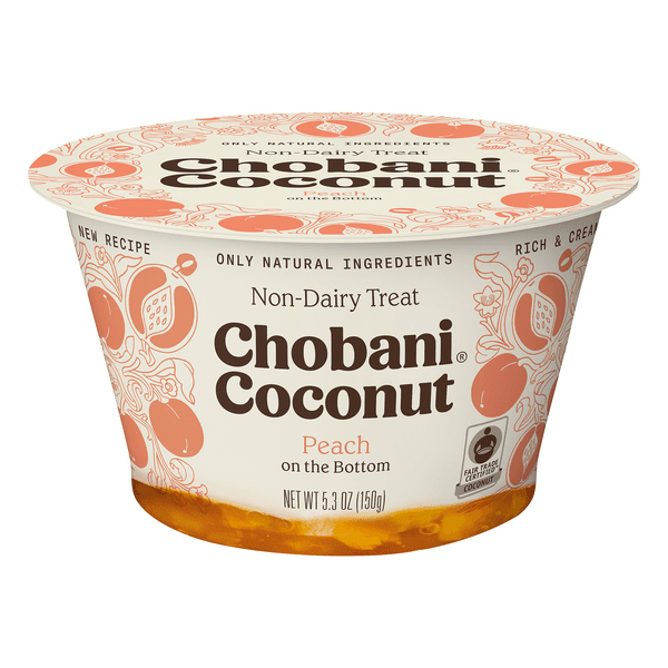 Chobani Coconut Non-Dairy Treat Peach On The Bottom