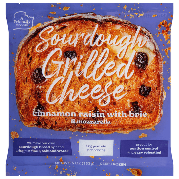 A Friendly Bread Sourdough Grilled Cheese Cinnamon Raisin Brie/Mozzarella