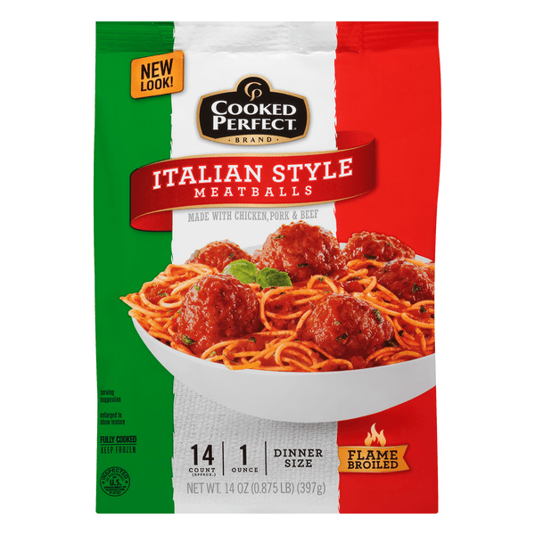 Cooked Perfect Meatballs Italian Style Dinner Size Fully Cooked