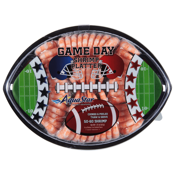 Aqua Star Cooked & Peeled Shrimp Platter Game Day 