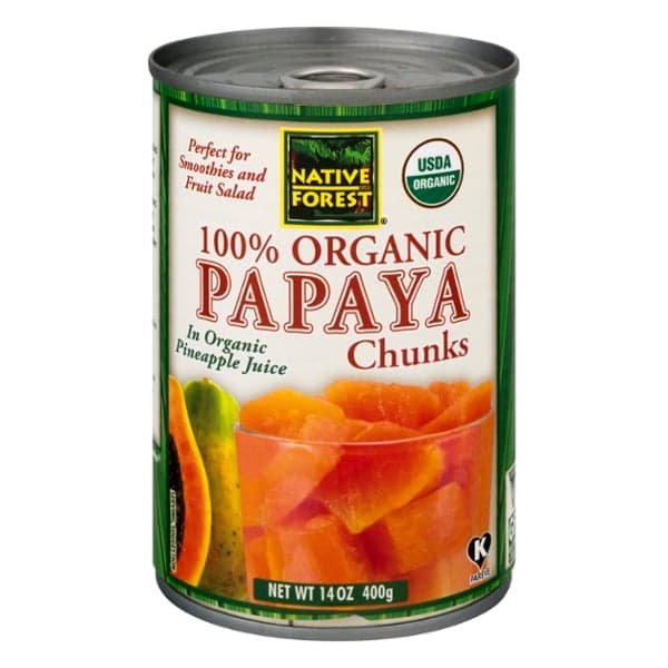 Native Forest Papaya Chunks In Pineapple Juice Organic