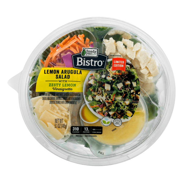 Ready Pac Bistro Lemon Arugula Salad Bowl With Zesty Lemon Vinaigrette