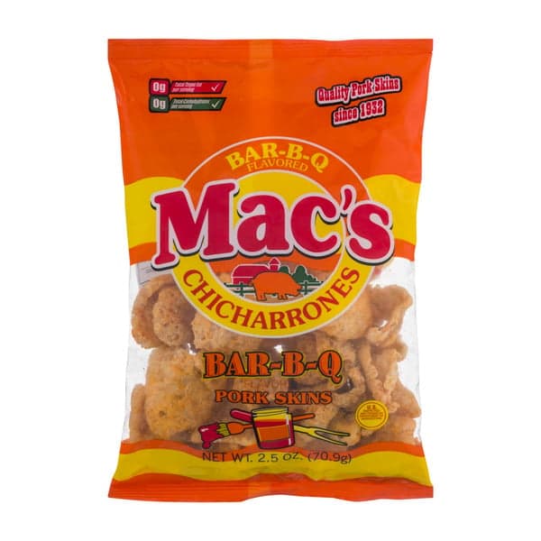 Mac'S Bar-B-Q Chicharrones Bar-B-Q Pork Skins