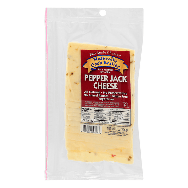 Naturally Good Kosher Pepper Jack Cheese Sliced