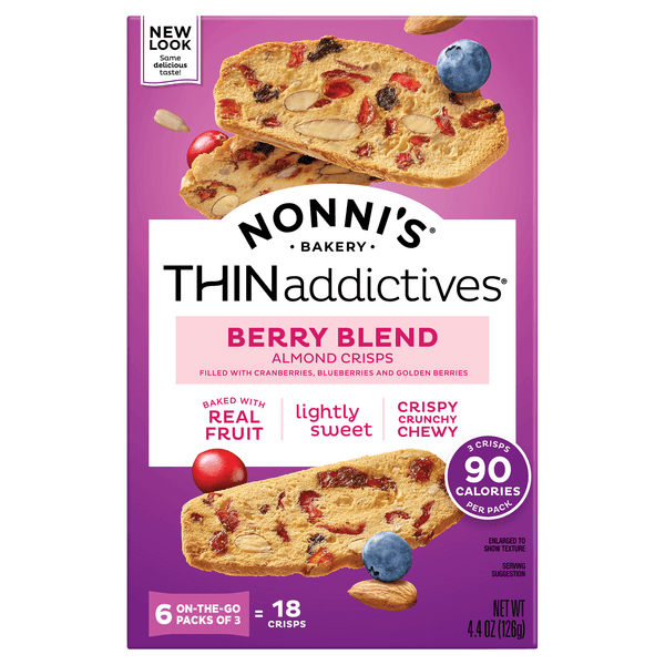 Nonni'S Thinaddictives Almond Berry Blend Almond Crisps