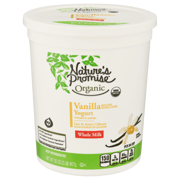 Nature'S Promise Organic Whole Milk Vanilla Yogurt