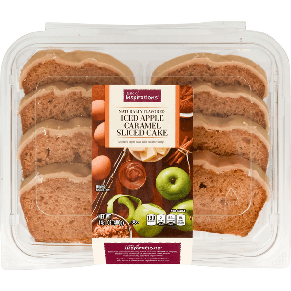 Taste Of Inspirations Iced Cake Apple Caramel Sliced