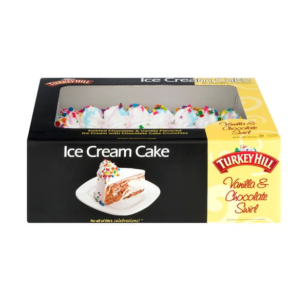 Turkey Hill Ice Cream Cake Vanilla & Chocolate Swirl