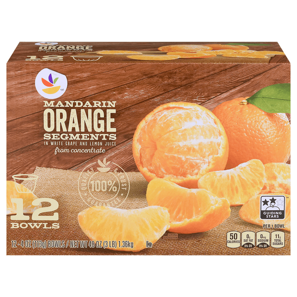 Stop & Shop Fruit Cups Mandarin Orange Segments Family Size