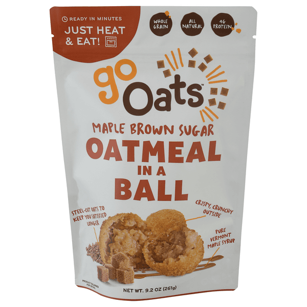 Go Oats Maple Brown Sugar Oatmeal In A Ball Heat & Eat