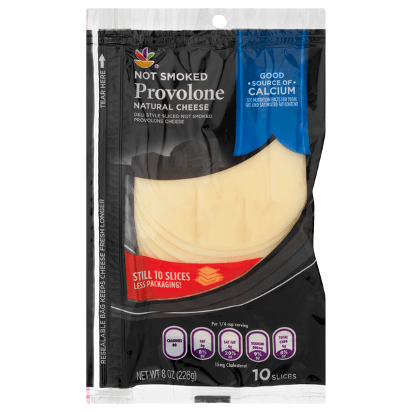 Stop & Shop Sliced Natural Not Smoked Provolone Cheese