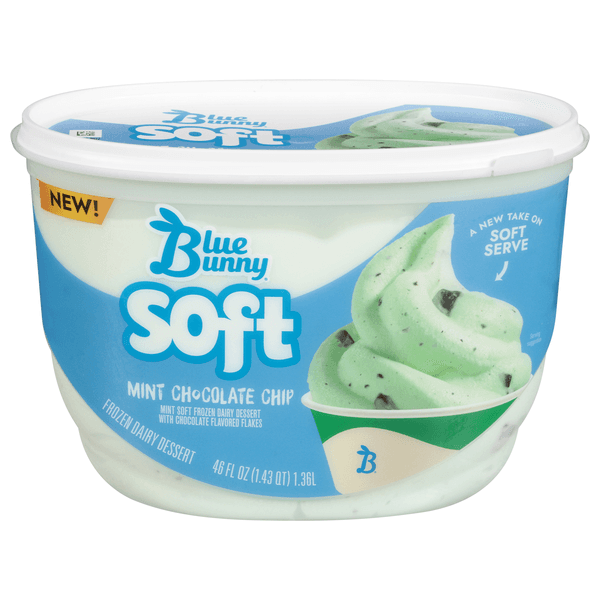 Blue Bunny Soft Mint Chocolate Chip  Dairy Dessert