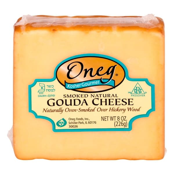 Oneg Kosher Gourmet Gouda Cheese Smoked Chunk