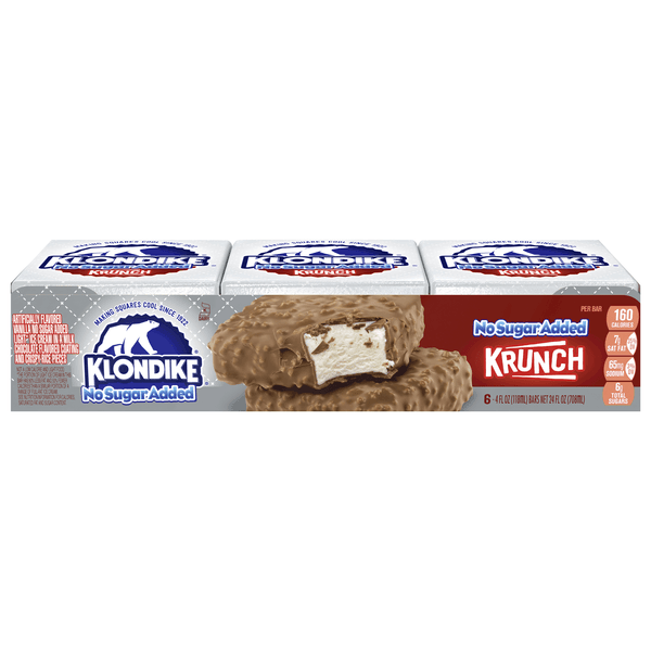 Klondike No Sugar Added Krunch  Dairy Dessert Bars